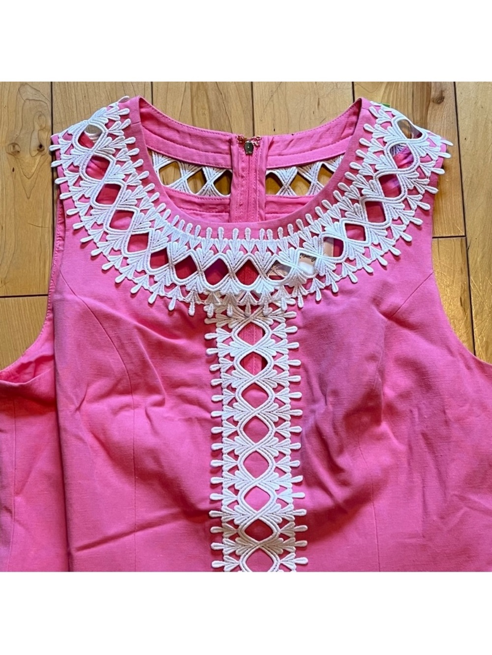 NWT Lilly Pulitzer Mila Shift Dress in Pink & White size four (4) - Picture 4 of 12